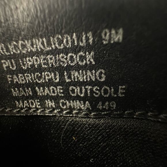 Madden Girl Size 9 Short Boot Black Side Zip Bootie Heeled Synthetic Leather - Picture 7 of 8